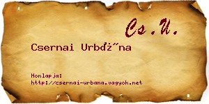 Csernai Urbána névjegykártya